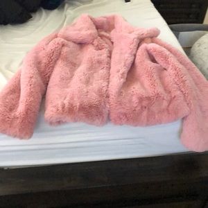Pink Faux fur coat